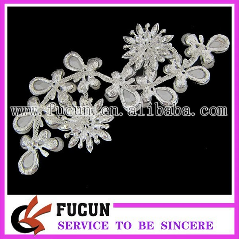 Sparkling Beautiful Lady Clear Crystal Rhinestone Fasion Sewing On Applique