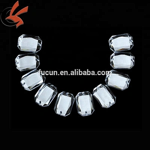 rectangle flat back acrylic beads