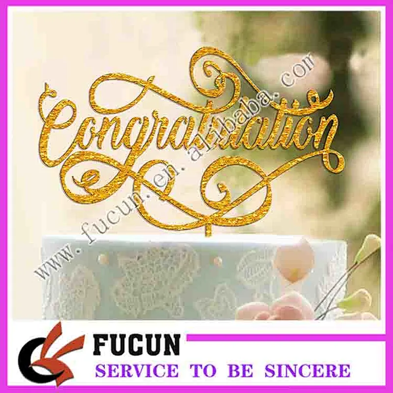 new arrival congratulation design acrylic cake topper for Celebration Party