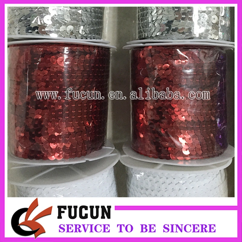 Hot selling 6mm flat round PVC paillette sequins trimming for garment