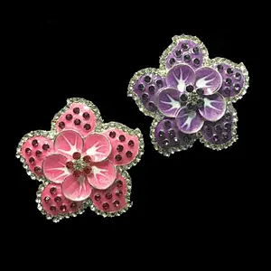 Wholesales Custom Metal SilverJewelry Flower Pin brooches Crystal Rhinestone Brooch For Clothing Decoration
