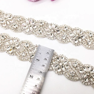 High Quality Luxury Jewelry Vintage Decorative Rhinestone Crystal Bridal Belt Sash For Wedding Dress
