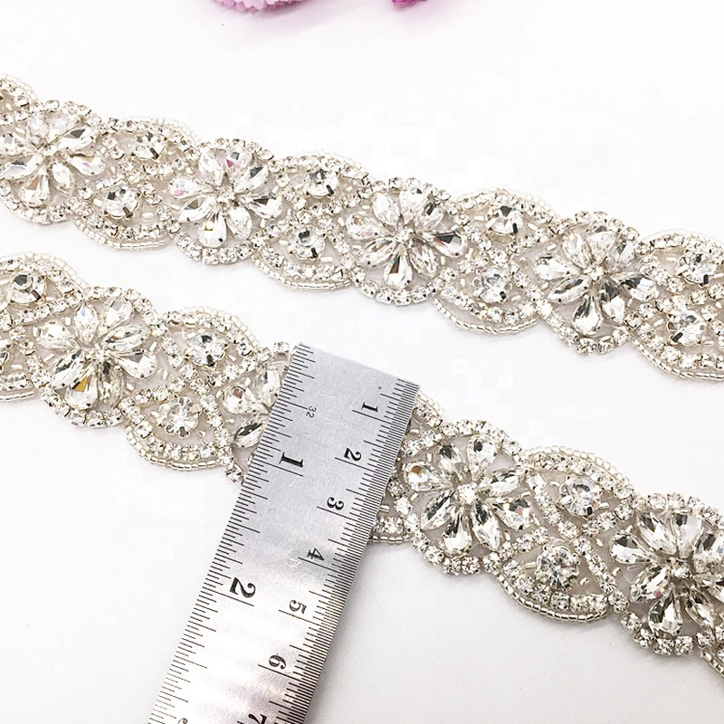 High Quality Luxury Jewelry Vintage Decorative Rhinestone Crystal Bridal Belt Sash For Wedding Dress