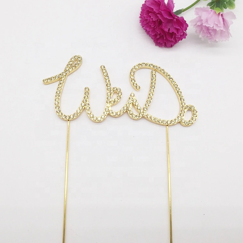 Valentine's Day Occasion rhinestone marriage proposal We Do wedding cake topper