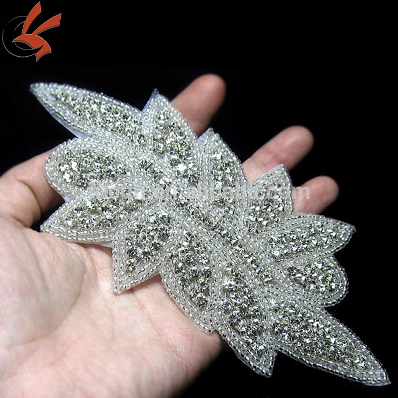 Sew on DIY beaded patch for Bride Wedding Accessories, Evening dress