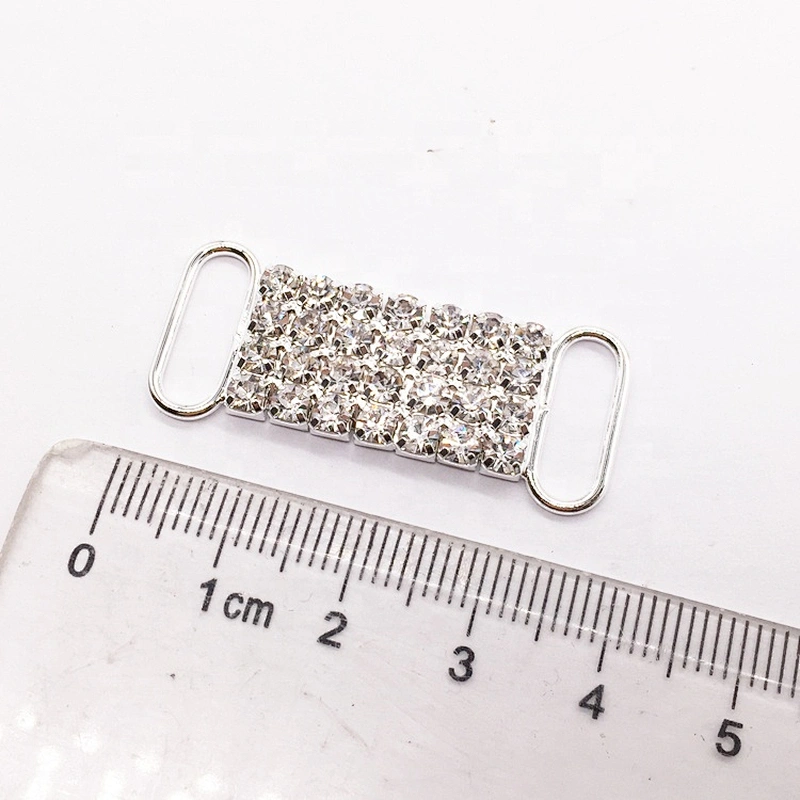 Wholesale lots bulk crystal plane rhinestone pave bikini connectors for swimwear suits
