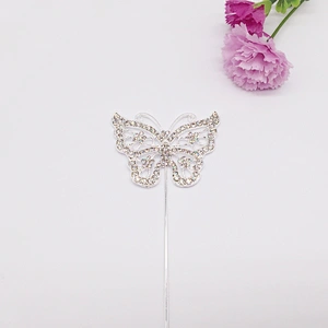 baby party cupcake toppers cake decoration picks rhinestone butterfly cake topper