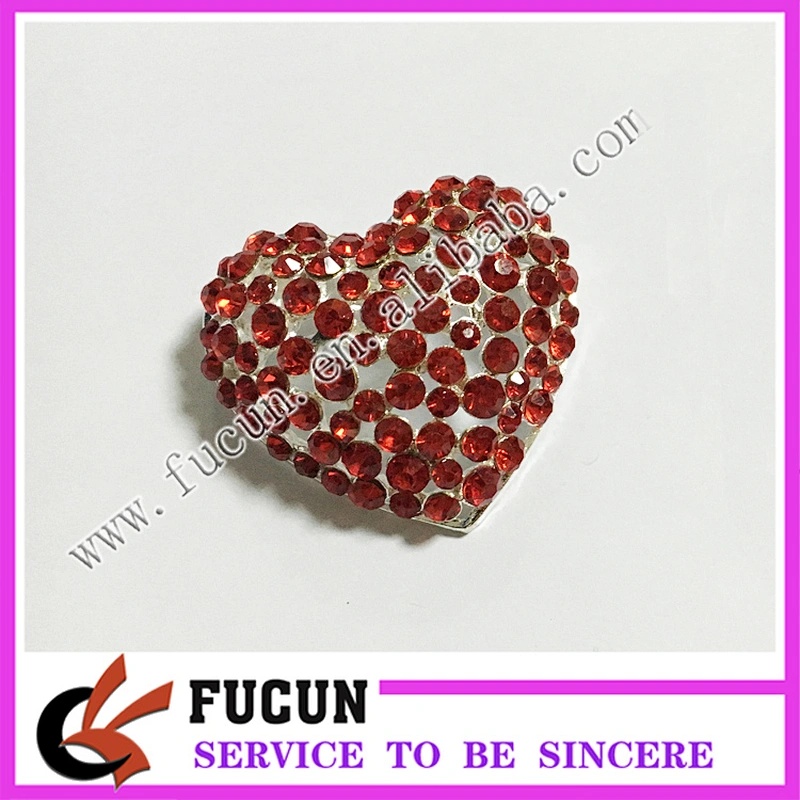 Manufacturer Wholesale Alloy Bulk wedding bridal rhinestone heart shape brooch
