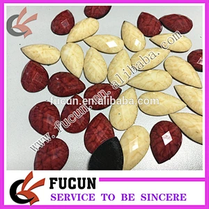 cheap factory price flat back multi color epoxy resin teardrop stone