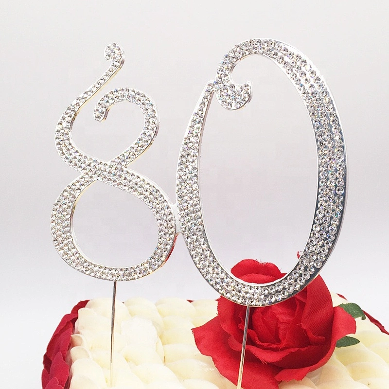 birthday cake photos cake decoration silver metal number 80 birthday cake topper