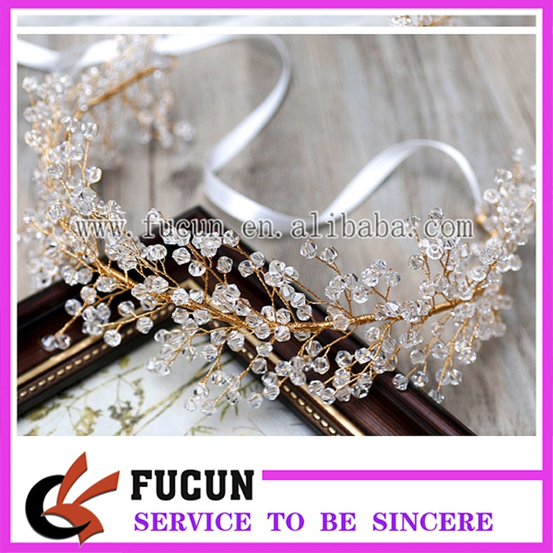 Hot Sale Wedding Pearl Crown Hair Vine Leaf Pearl Beads Bridals Tiara Headwear/Hairpieces
