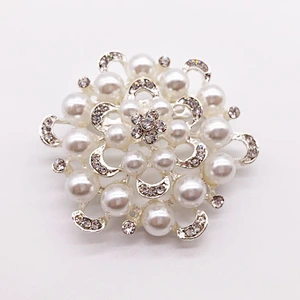 2019 Sparking wedding bridal crystal pearl brooch