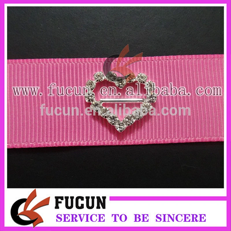 wedding invitation small heart ribbon rhinestone buckles sliders for shoes/chair