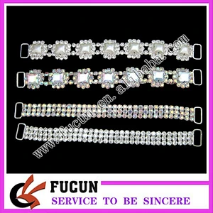Hot sale metal bikini connectors/crystal bikini connector strass wholesale