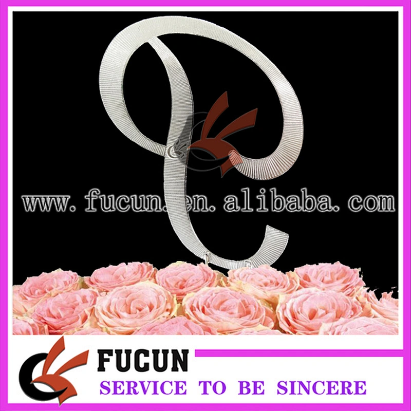 customized crystal rhinestone letter wedding cake topper christmas decoration/party supplies