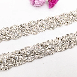 High Quality Luxury Jewelry Vintage Decorative Rhinestone Crystal Bridal Belt Sash For Wedding Dress
