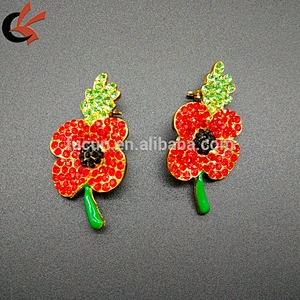 Stunning Rhinestone Custom Flower Brooch Lapel Badge Brooches & Pins