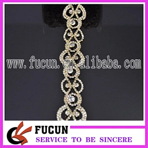 Sparkling rhinestone bridal applique crystal rhinestone diamante strass rhinestone trimming