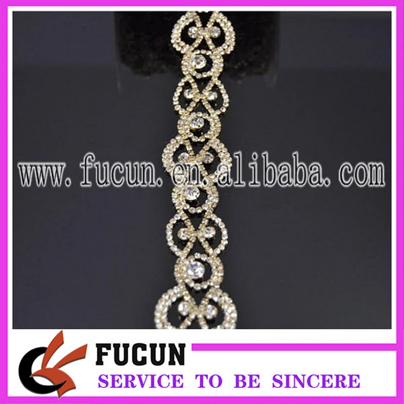Sparkling rhinestone bridal applique crystal rhinestone diamante strass rhinestone trimming