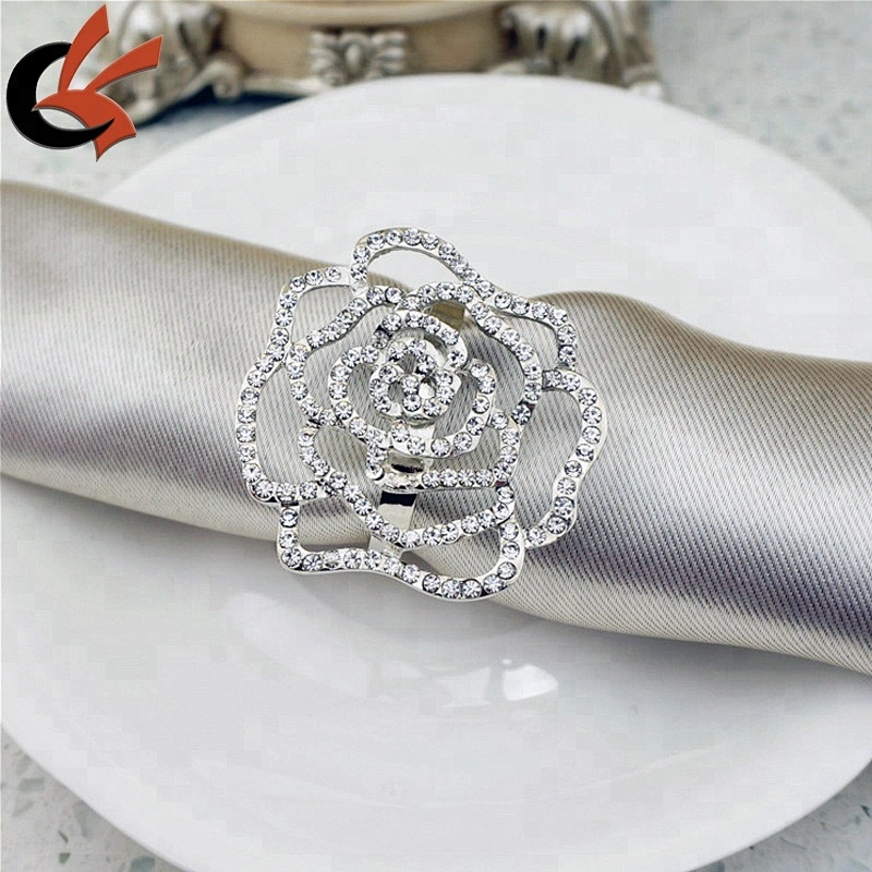 Vintage Rose Rhinestone Wedding Tablescape Supplies Napkin Ring