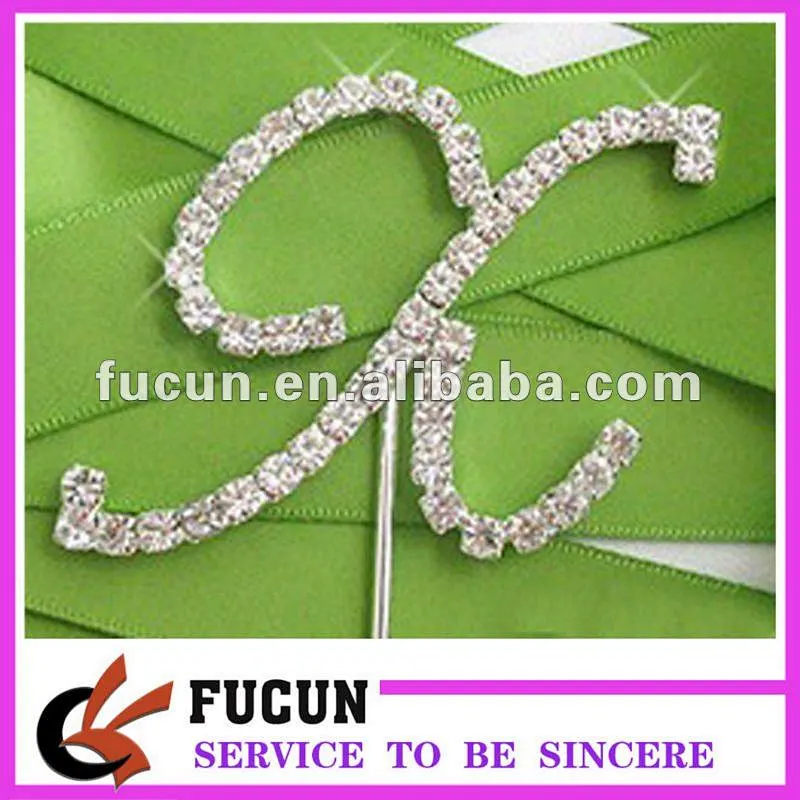Chinese wedding favor rhinestone cake topper letter