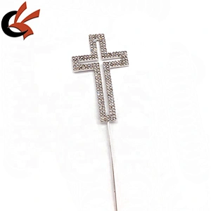 Baptism cake decoration small cross rhinestone cake topper