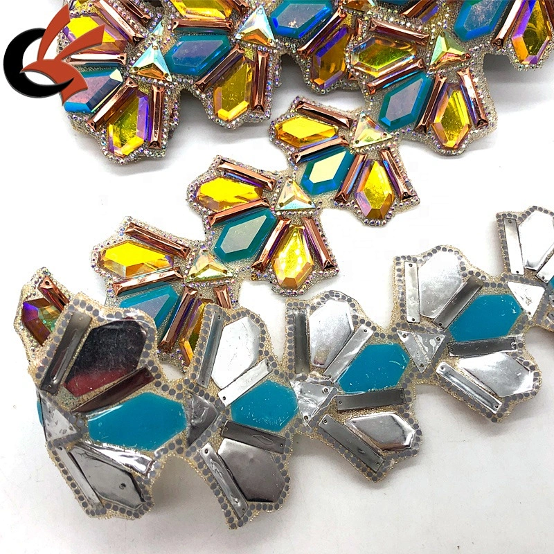 large resin stones decorative Hot fix rhinestone trimming tape back with glue