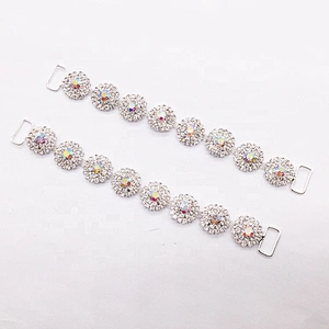 Factory custom alloy fashion creating jewelry rhinestone bikini connector