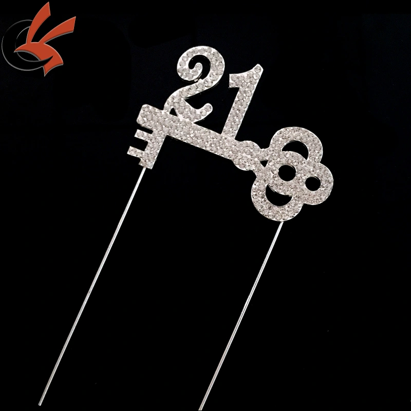 Bling Bling 21 key diamante crystal rhinestone cake topper