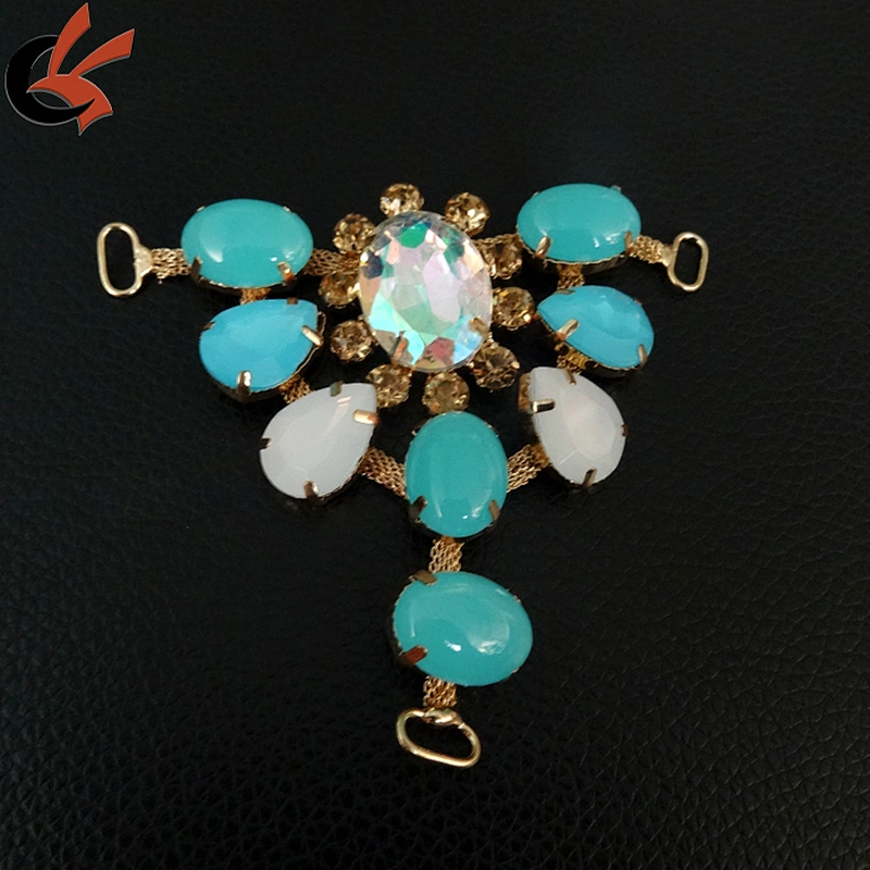 2018 new arrival fashion ladies glass shoe buckle accessories
