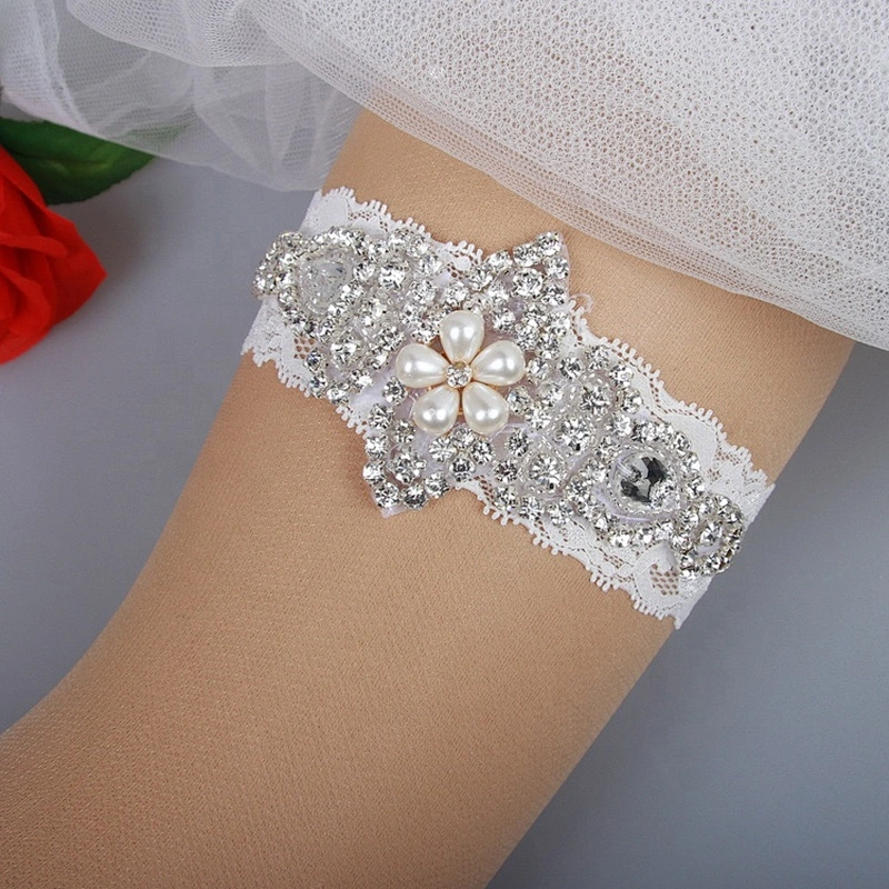 handmade bridal accessories crystal legs wedding decorations pattern rhinestone lace applique