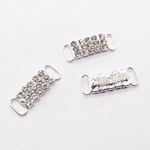 Cheap Bulk Bikini Accessories Factory rhinestone swimwear bra buckle bikini connectors