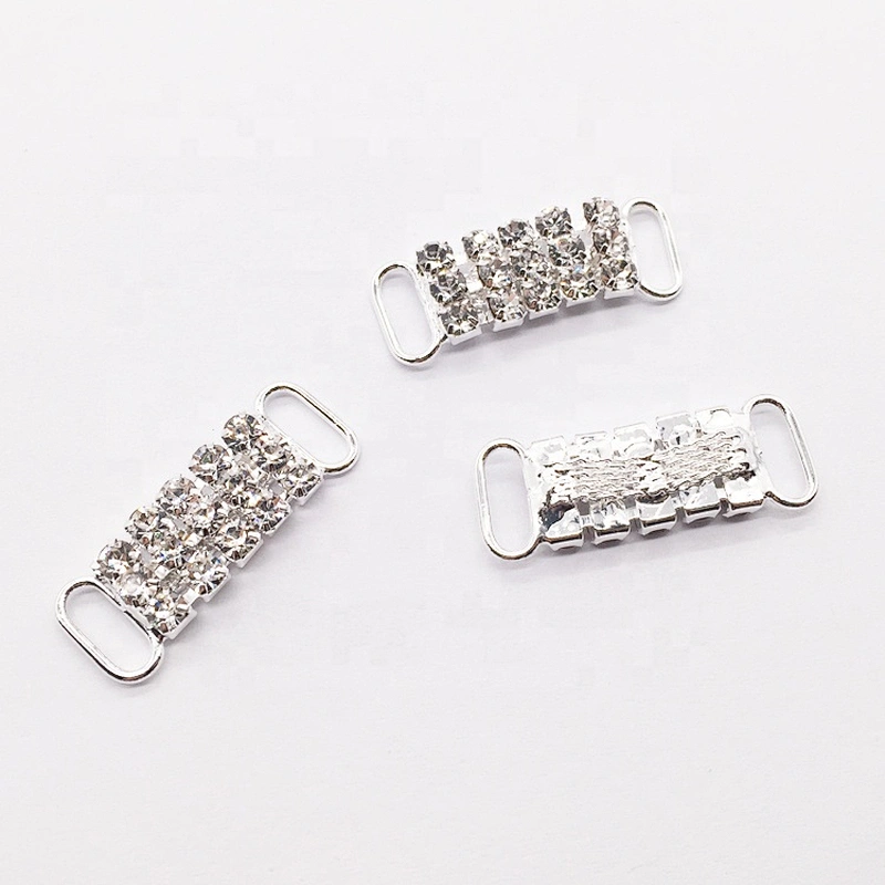 Cheap Bulk Bikini Accessories Factory rhinestone swimwear bra buckle bikini connectors