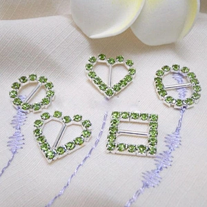 Diamonds wedding decors spandex invitations small rhinestone buckles
