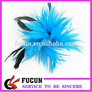 lady party wedding bridal fascinator feather net hair clip accessory