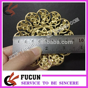 Factory Handmade Gold Base Rhinestone Flower Brooch Big Crystal Brooch Wholesale