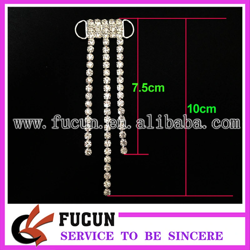 CRYSTAL RHINESTONE BIKINI CONNECTORS /BUCKLES METAL CHAIN FOR NPC BIKINI SUIT