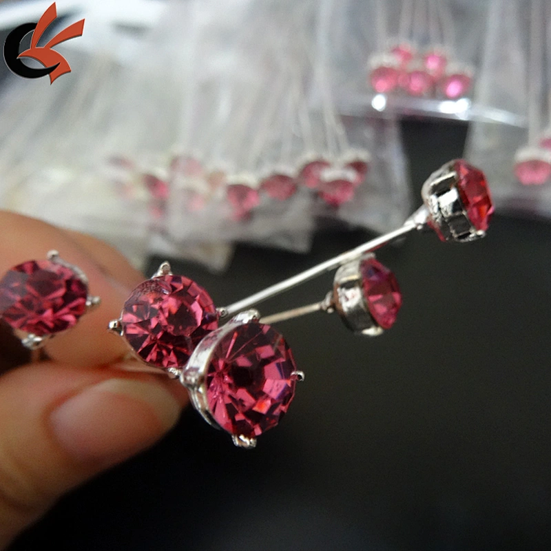 8MM,10MM Rhinestone Wedding Reception Party Bouquet Cake Pins 100 Piece Floral Picks