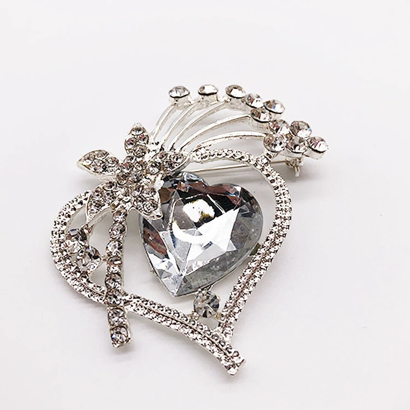 2019 wholesale jewelry crystal stone  women brooch for dresses