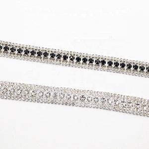 decorative rhinestone sandal chain women crystal shoe trim chain for muslim clothes