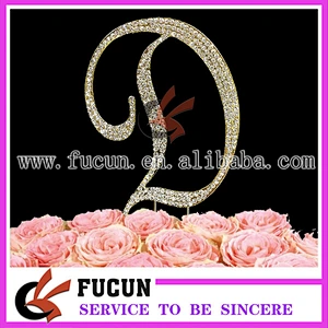 Hot Sale Frozen Wedding Favors Letter Rhinestone Cake Toppers