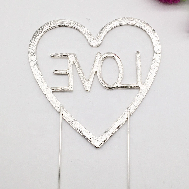 new products decorative cake accessory wedding love and heart shaped cake topper