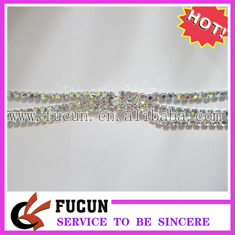 Hot sale rhinestone headband long straight middle bikini connector