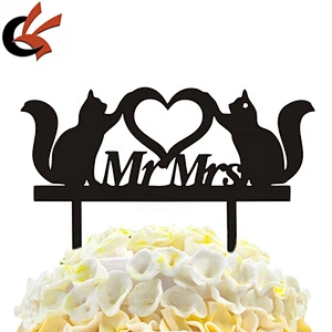Unique Mr & Mrs lovely wedding Acrylic cake topper