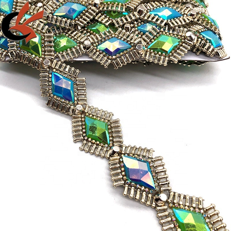Custom Carnivals supplier iron on rhinestone trimming tape
