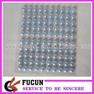 Fashion design acrylic rhinestone sticker pearl sapphire sticker