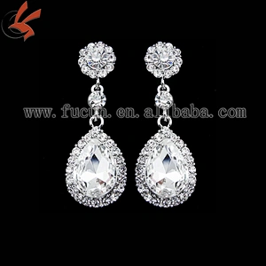 2017 fashion jewellery crystal zircon ladies earrings