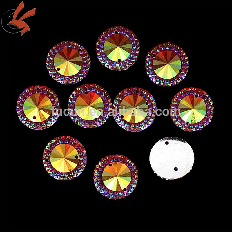 Sparkly Glitter Flatback Round 12mm Faux Resin Stones