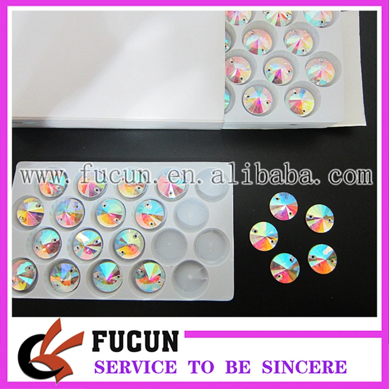 wholesale 16*16mm flatback triangle sew on glass