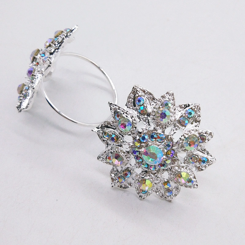 AB rhinestone flower napkin ring rhinestone napkin holder